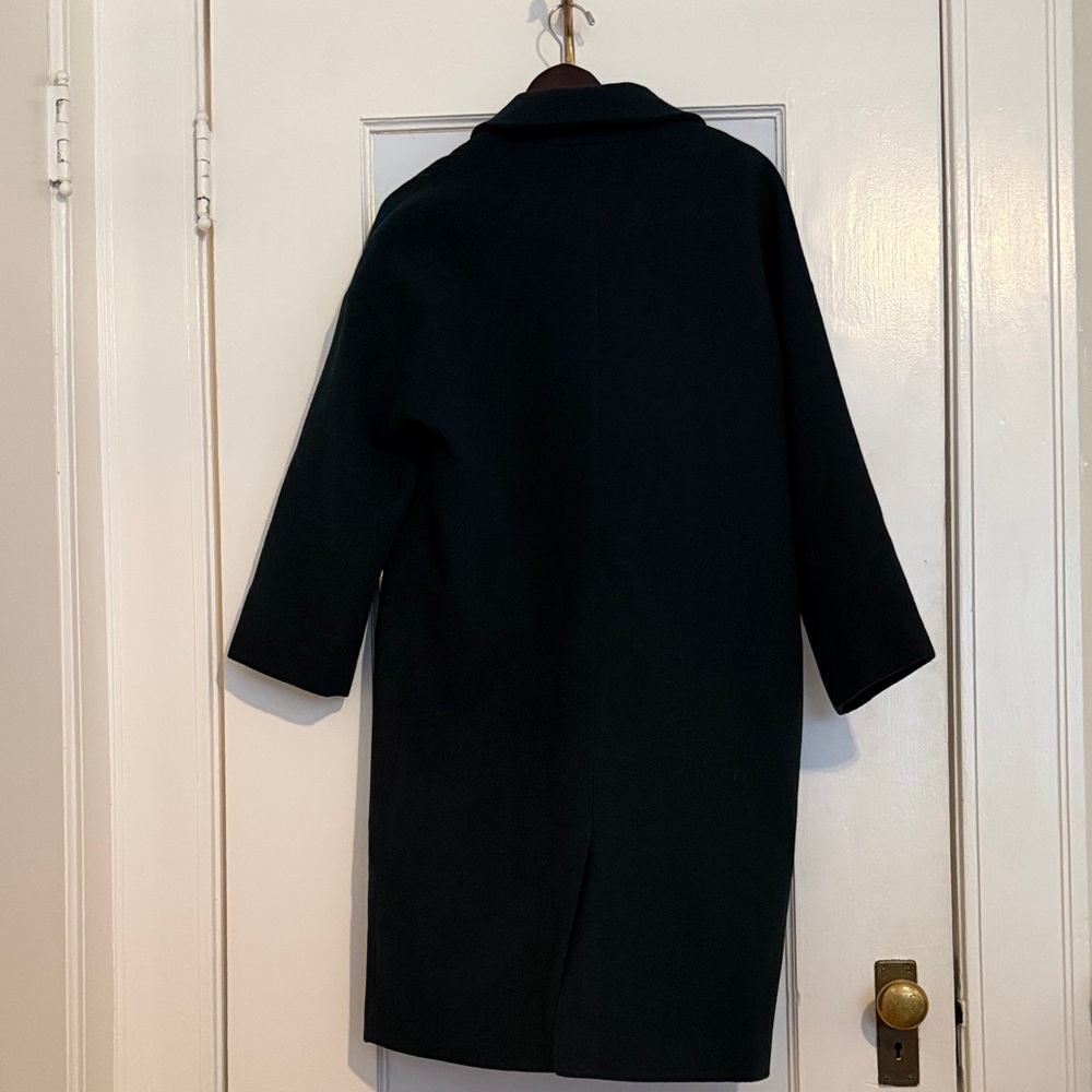 OAK + FORT Deep Green Trench Coat - Picture 3 of 6